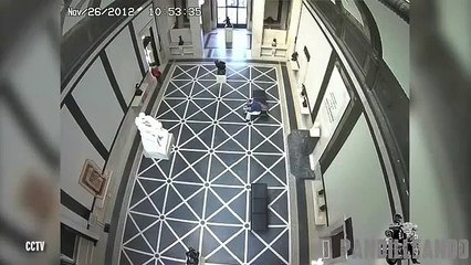 Moment man falls 38 feet a chic art museum but miraculously survives