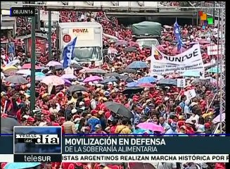 Marchan en defensa del nuevo sistema de distribución de alimentos