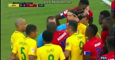 Philipe Coutinho horror foul - Brasil 0-0 Haiti -08-06-2016