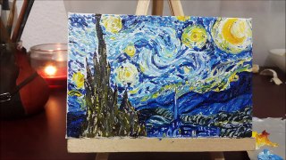 Speed Painting (oil) - My Starry Night - E. Villavicencio