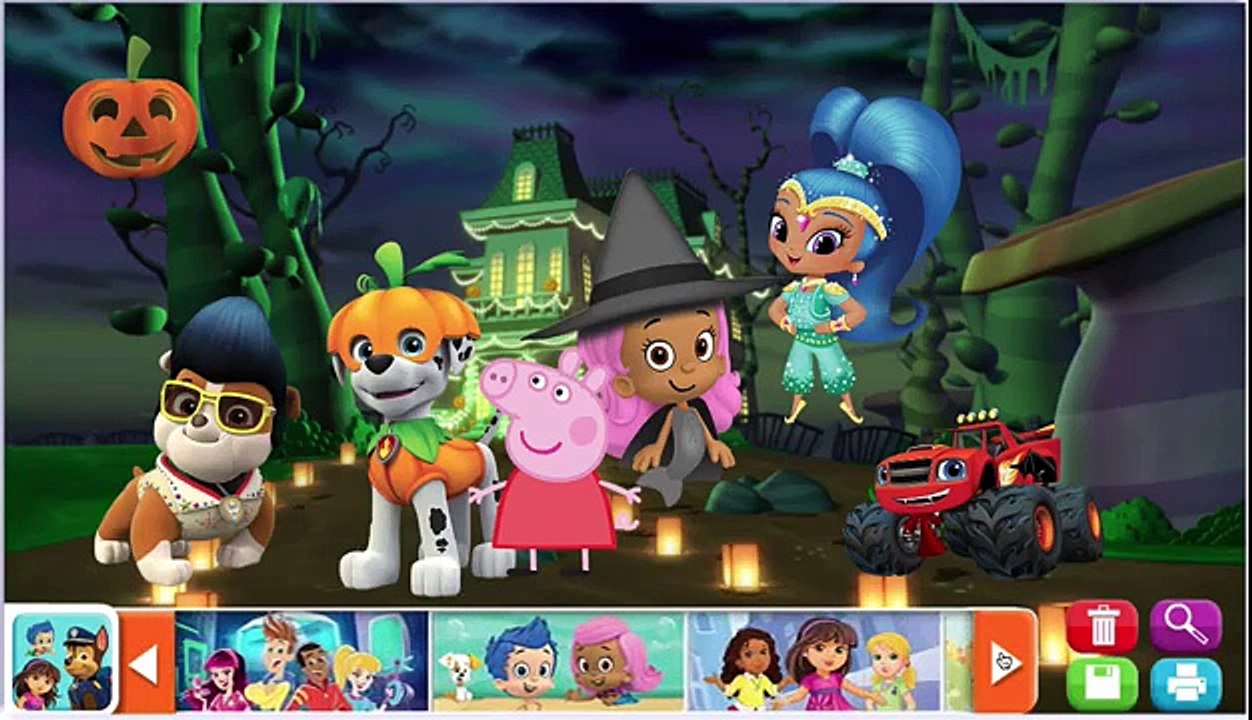 Sticker Pictures Halloween [Nick Jr.] with Bubble Guppies, Dora, Blaze, PAW Patrol, Peppa