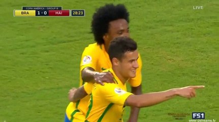 Philippe Coutinho 2nd Goal HD - Brazil 2-0 Haiti 08.06.2016