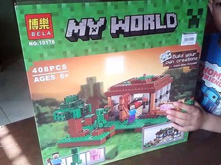 Unboxing LEGO minecraft and assembling!!