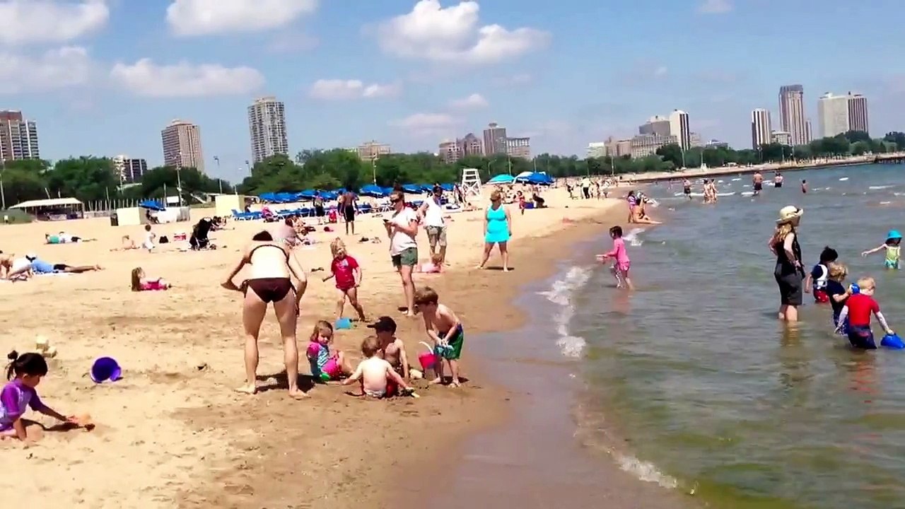 Praia em Chicago! Michigan Lake!demais!!!! 10/07/2013