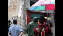 Derrumbe en la Habana Vieja, Cuba tras 4 dias de intensas lluvias