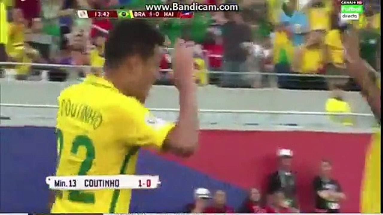Half Time Goals & Highlights - Brazil 3-0 Haiti- 08-06-2016