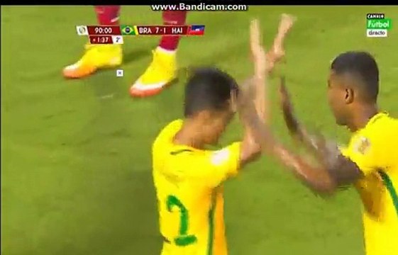Phelippe Coutinho Goal - Brazil 7-1 Haiti Copa America 08.06.2016