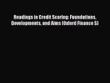 Read Readings in Credit Scoring: Foundations Developments and Aims (Oxford Finance S) Ebook