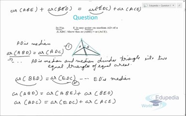 Area of Parallelogram and Triangles-Sec 4(Related Questions)
