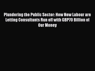 [Read PDF] Plundering the Public Sector: How New Labour are Letting Consultants Run off with