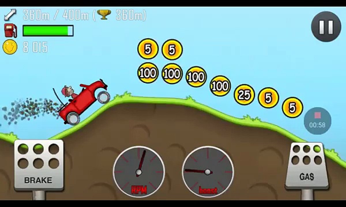 Hill climb racing gameplay