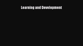 Read Learning and Development Free Books