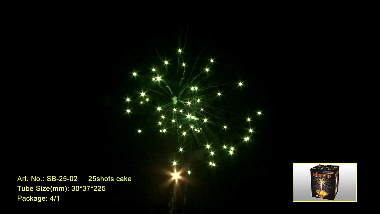 Салютная установка "Golden Leaves"  SB 25 02