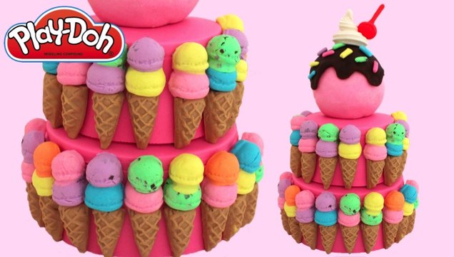 Play-Doh How to Make an Ice Cream Cake * Play Dough Art * Creative Fun for Kids * RainbowLearning