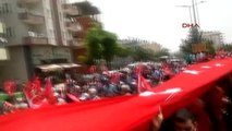 Midyat Şehit Polisler İçin Tören Düzenlendi- Ek Vatandaşlar Türk Bayrağıyla Yürüyüş Yaptılar