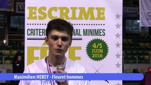 Interview Maximilien Hebey, vainqueur fleuret homme #fdjescrime 2016