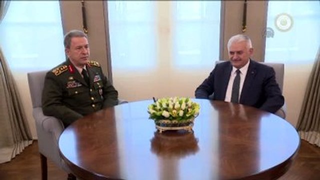 Başbakan Yıldırım, Genelkurmay Başkanı Orgeneral Akar'ı Kabul Etti