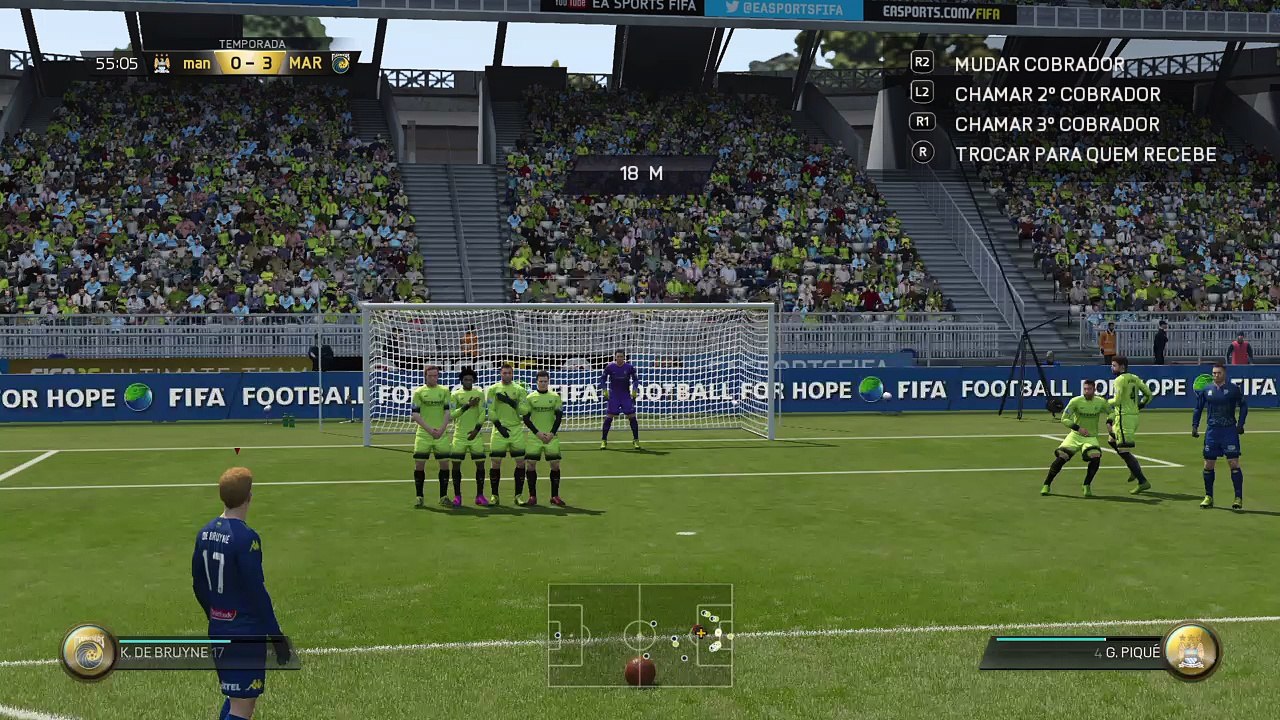 FIFA 16 FUT K. De Bruyne amazing free kick