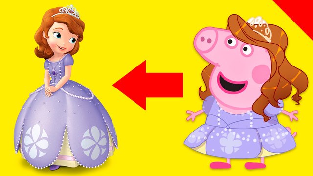 Disney Princess transformer Peppa Pig en español tu Sofia The First - Animations pour les enfants et les enfants