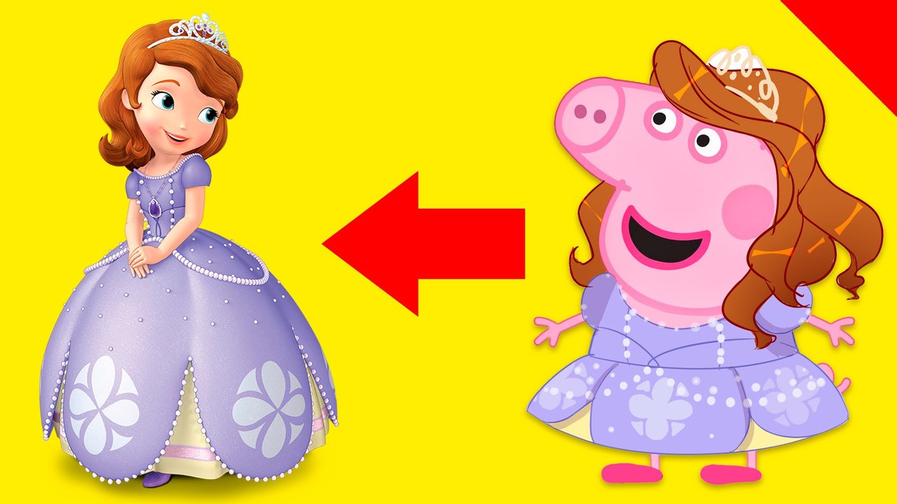 Disney Princess transformer Peppa Pig en español tu Sofia The First - Animations pour les enfants et les enfants