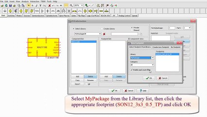 Using the Footprint Editor in TINA, part 2: Setting and checking footprint names