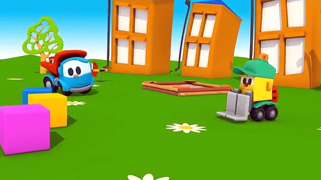 Мультики про машинки  Грузовичок Лёва. Лёва Малыш и Монстр Трак. 3D конструктор