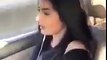 Beautiful girl sings with amazing voice in car