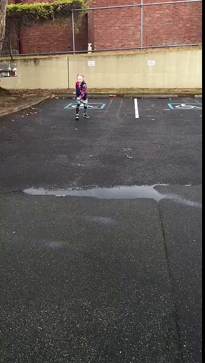 This is quite possibly the longest 'run up' to a puddle by