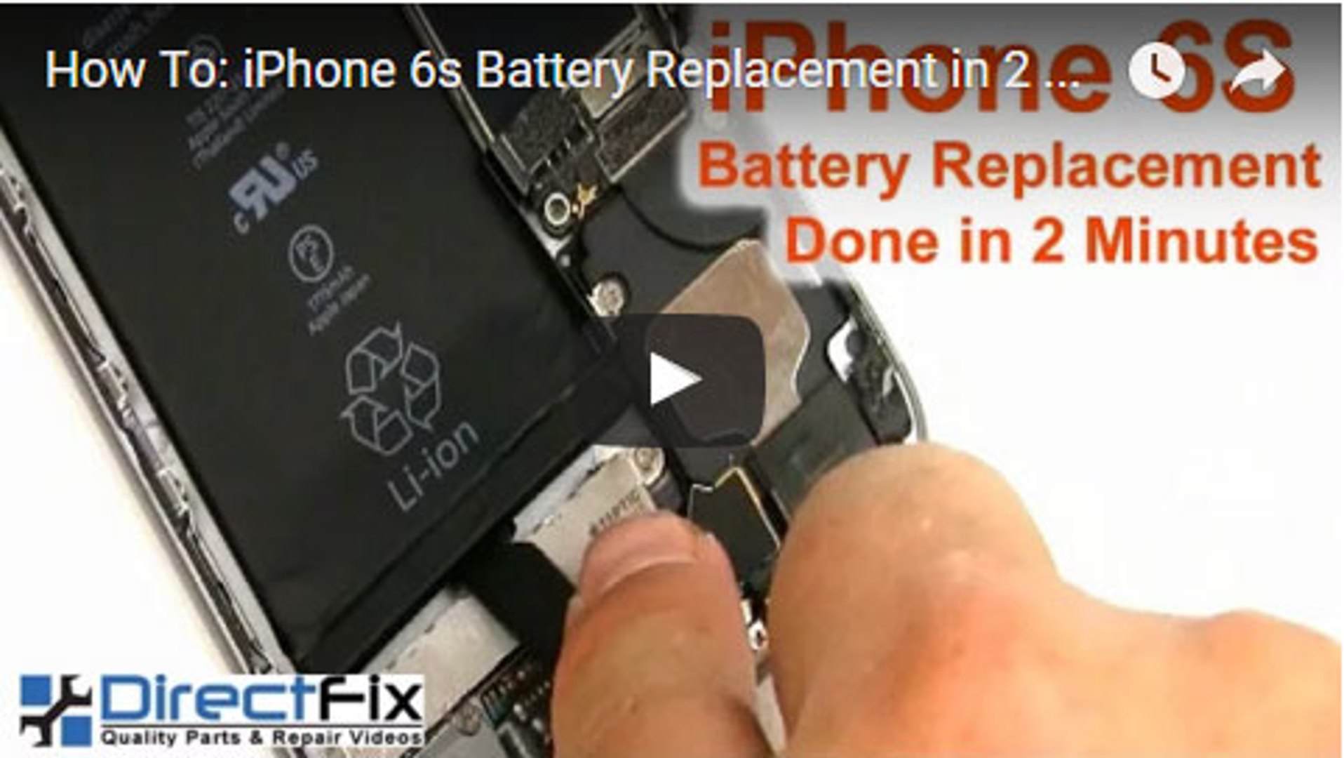 How To Iphone 6s Battery Replacement In 2 Minutes Video Dailymotion