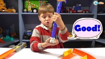 Hot Wheels Toys. Video for children – unboxing set of toys. Cars for boys. New Track for Car