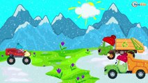 Cartoons for children. Monster Truck & Garbage Truck. Winter Cars Adventures. Racing Car & Trucks