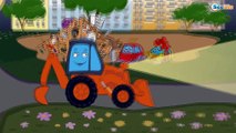Diggers & Vehicles with Excavator. Construction Trucks & Bulldozer. Cars Cartoons for Children
