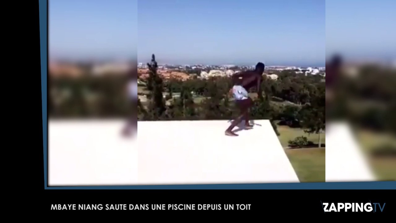 Mbaye Niang saute dans une piscine depuis un toit et fait scandale (Vidéo)