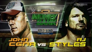 WWE: Money In The Bank 2016 John Cena vs Aj Styles Promo