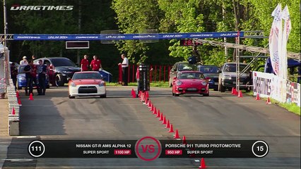 Nissan GTR AMS Alpha 12 vs Porsche 911 Turbo Proto R911