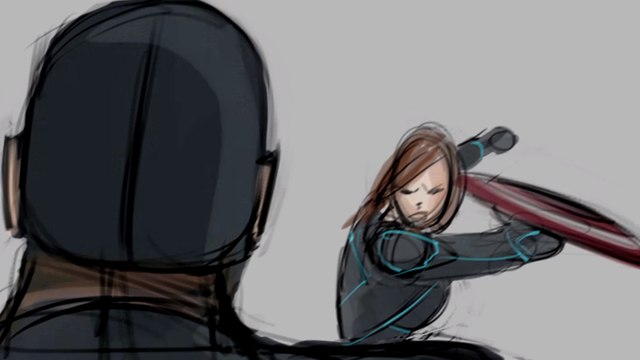 Black Widow vs Captain America : CIVIL WAR Cut Scene