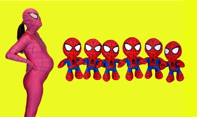 PREGNANT SPIDERGIRL SIXTUPLETS SPIDERBABY VS SPIDERMAN TWINS FUNNY SUPERHERO
