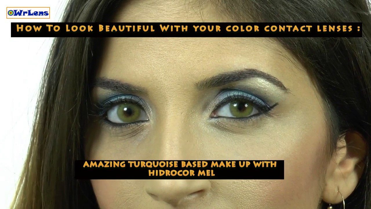 NEW FREE Makeup Tutorial With the Color Contact Lenses - Hidrocor Mel, Quartzo, Topazio, Ocre