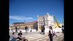 Praca do Comercio, the river Tagus and Ponte 25 de Abril in full sunshine, Lisbon