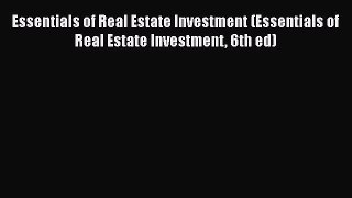 READbook Essentials of Real Estate Investment (Essentials of Real Estate Investment 6th ed)