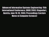 [PDF] Advanced Information Systems Engineering: 15th International Conference CAiSE 2003 Klagenfurt