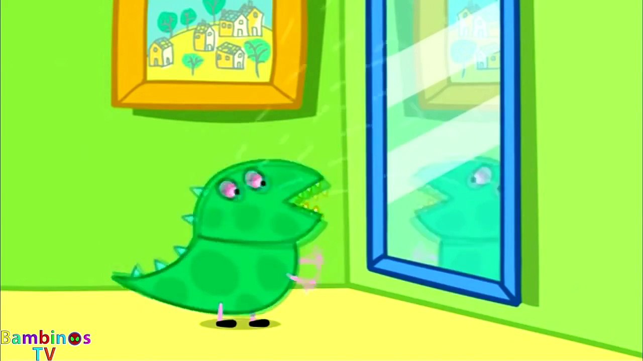 Baby Dinosaur George Crying And Scared Reflection - Peppa Pig Crying Episode