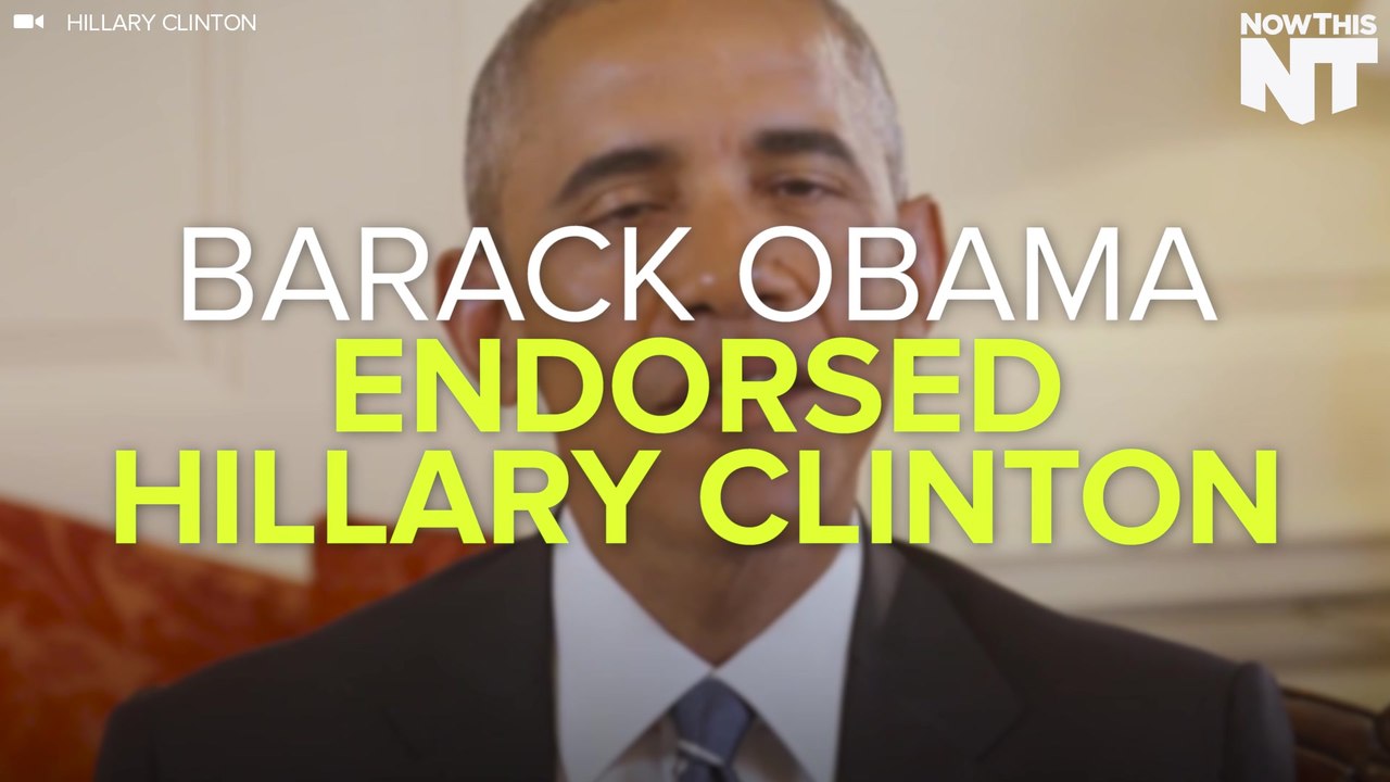 President Obama Endorses Hillary Clinton