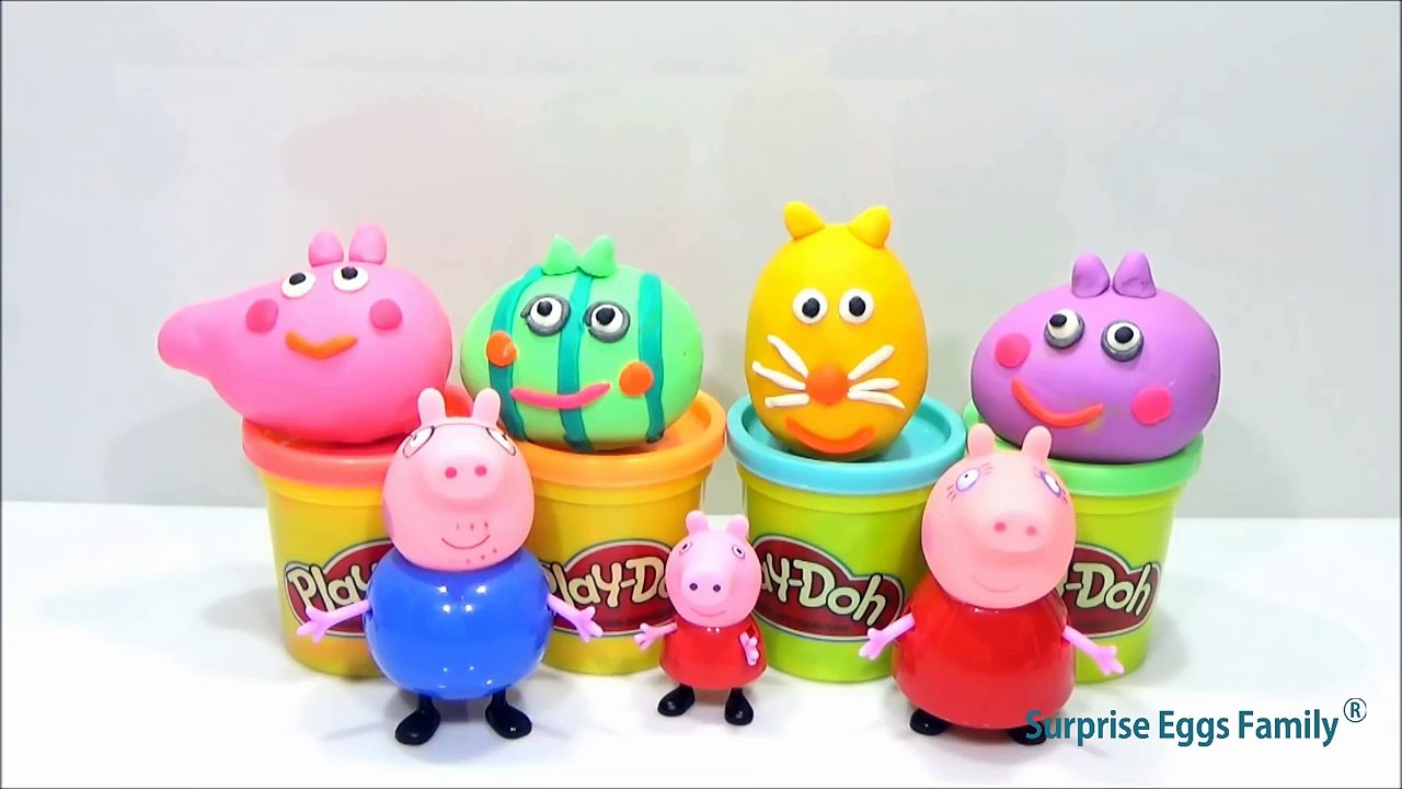 Play Doh Peppa Pig Español! Kinder Surprise Mickey Mouse Clubhouse MINIONS Surprise Toys