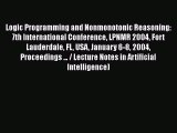 [PDF] Logic Programming and Nonmonotonic Reasoning: 7th International Conference LPNMR 2004