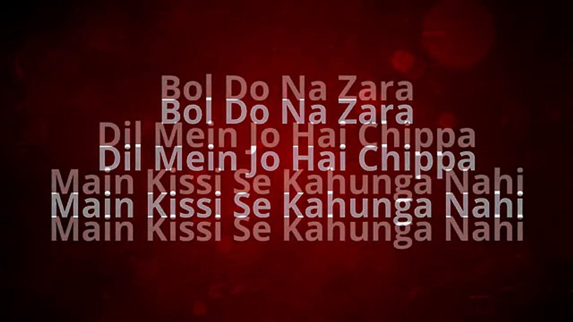 resprise Bol Do Na Zara (Azhar) - Full Song Lyrical video - Armaan Malik -  video Dailymotion