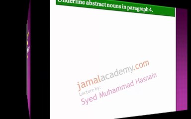 Hazrat Asma رضی اللہ عنہا | Underline abstract nouns in paragraph 4.