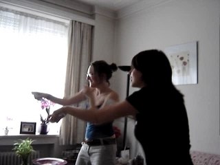 Wii: boxe, Carole et Sarah