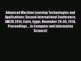 [PDF] Advanced Machine Learning Technologies and Applications: Second International Conference