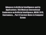 [PDF] Advances in Artificial Intelligence and Its Applications: 14th Mexican International